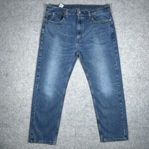 Levis 505 Denim Jeans Men's Size 38x30(36x30) Dark Blue Straight Leg Red Tab